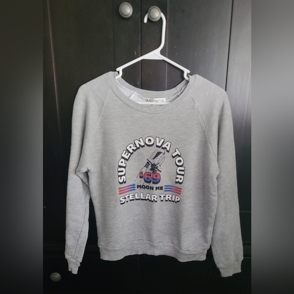 🆕️ Wildfox Gray Supernova Tour Women's Sweatshirt XS